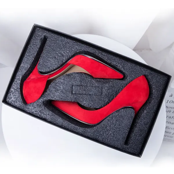Schlicht Himmelblau Büro OL Pumps 2020 Leder Wildleder 10 cm Stilettos Spitzschuh Pumps