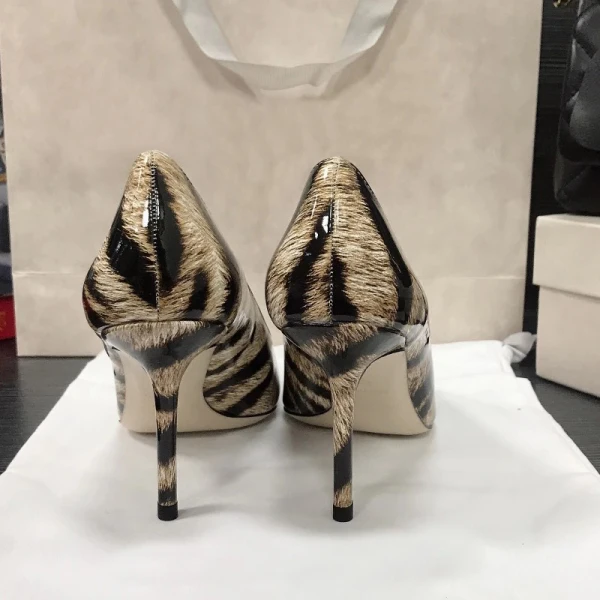 Mode Beige Soirée Cuir Verni Escarpins 2021 Cuir 8 cm Talons Aiguilles À Bout Pointu Escarpins Talons Hauts
