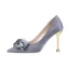 Simple Bordeaux OL Escarpins 2020 Bureau Satin Noeud 9 cm Talons Aiguilles À Bout Pointu Escarpins