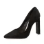 Modest / Simple Red Casual Suede Pumps 2020 10 cm Thick Heels Pointed Toe Pumps