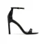 Enkla Svarta Casual Sandaler Dam 2020 Ankelband 10 cm Stilettklackar Peep Toe Högklackade