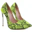 Schöne Multifarben Abend Pumps 2020 Schlangenhautmuster 13 cm Stilettos Spitzschuh Pumps