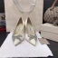 Schöne Ivory / Creme Abend Strass Pumps 2021 Leder 8 cm Stilettos Spitzschuh Pumps Hochhackige