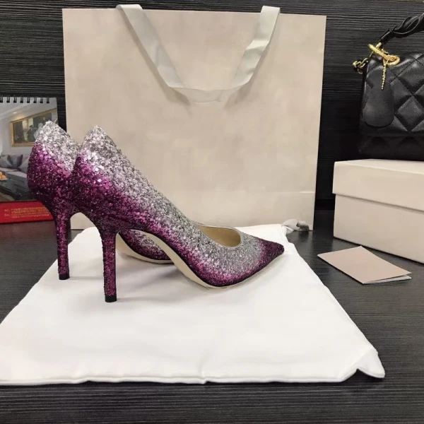 Scintillantes Océan Bleu Soirée Paillettes Escarpins 2021 Cuir 8 cm Talons Aiguilles À Bout Pointu Escarpins Talons Hauts