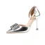 Abordable Argenté Soirée Chaussures Femmes 2020 Bride Cheville 9 cm Talons Aiguilles À Bout Pointu Talons Hauts