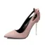 Prisvärd Röd Casual Mocka Pumps 2020 10 cm Stilettklackar Spetsiga Pumps