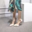 Modest / Simple Champagne Casual Sash Womens Shoes 2020 Leather X-Strap 10 cm Stiletto Heels Pointed Toe Heels