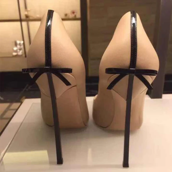 Chic / Belle Noire Bureau OL Escarpins 2020 Noeud 10 cm Talons Aiguilles À Bout Pointu Escarpins