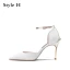 Fashion Nude Evening Party Womens Shoes 2020 Bow Ankle Strap 8 cm Stiletto Heels Pointed Toe Heels