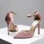 Chic / Beautiful Blushing Pink Dancing Suede Womens Shoes 2020 Ankle Strap 10 cm Stiletto Heels Pointed Toe Heels