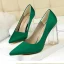 Chic / Beautiful Red Casual Satin Pumps 2020 10 cm Crystal Thick Heels Pointed Toe Pumps