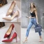 Chic / Belle Bordeaux Soie Satin Bureau OL Escarpins 2021 8 cm Talons Aiguilles À Bout Pointu Escarpins Talons Hauts