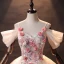 Charming Ball Gown Quinceañera Champagne Flower Prom Dresses 2024 Spaghetti Straps Floor-Length / Long Tulle Formal Dresses