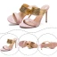 Modest / Simple Summer Black Gold Womens Sandals 2018 Casual Suede Leather 10 cm Stiletto Heels Open / Peep Toe High Heels