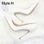 Enkel Hvit PU Gateklær Pumps 2020 12 cm Stiletthæler Spisse Pumps