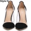 Transparent Red Evening Party Pumps 2020 10 cm Stiletto Heels Pointed Toe Pumps