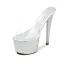 Transparent Blanche Club de carnaval Sandales Femme 2020 17 cm Talons Aiguilles Peep Toes / Bout Ouvert Sandales