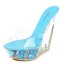 Transparent Yellow Rave Club Womens Sandals 2020 15 cm Wedges Open / Peep Toe Sandals