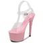 Sexy Transparent Blanche Club de carnaval Sandales Femme 2020 Bride Cheville 17 cm Talons Aiguilles Peep Toes / Bout Ouvert Sandales