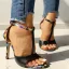 Chic / Beautiful Red Outdoor / Garden Floral Womens Sandals 2020 T-Strap 10 cm Stiletto Heels Open / Peep Toe Sandals