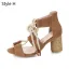 Fashion Yellow Street Wear Beach Womens Sandals 2020 Ankle Strap 7 cm Thick Heels Open / Peep Toe Sandals