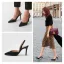 Simple Bureau OL Noire Slingbacks Sandales Femme 2020 10 cm Talons Aiguilles À Bout Pointu Sandales
