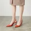 Simple Noire Bureau OL Slingbacks Sandales Femme 2020 10 cm Talons Aiguilles À Bout Pointu Sandales