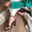 Schlicht Sommer Freizeit Beige Sandalen Damen 2020 Leder Knöchelriemen 7 cm Stilettos Peeptoes Sandaletten