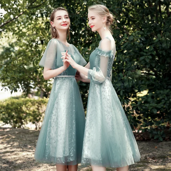 mint teal bridesmaid dresses One Shoulder Mint Green Long Mermaid Custom Bridesmaid Dresses, MRB0306
