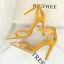 Chic / Beautiful Black Street Wear Pierced Womens Sandals 2020 Ankle Strap 10 cm Stiletto Heels Pointed Toe Sandals