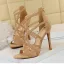 Roman Sexy Black Rave Club Suede Womens Sandals 2020 11 cm Stiletto Heels Open / Peep Toe Sandals