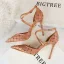 Charming Champagne Rhinestone Evening Party Womens Shoes 2020 Satin X-Strap 10 cm Stiletto Heels Pointed Toe Sandals