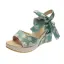 Fashion Summer Red Beach Womens Sandals 2020 Floral Bow 7 cm Wedges Platform Open / Peep Toe Sandals