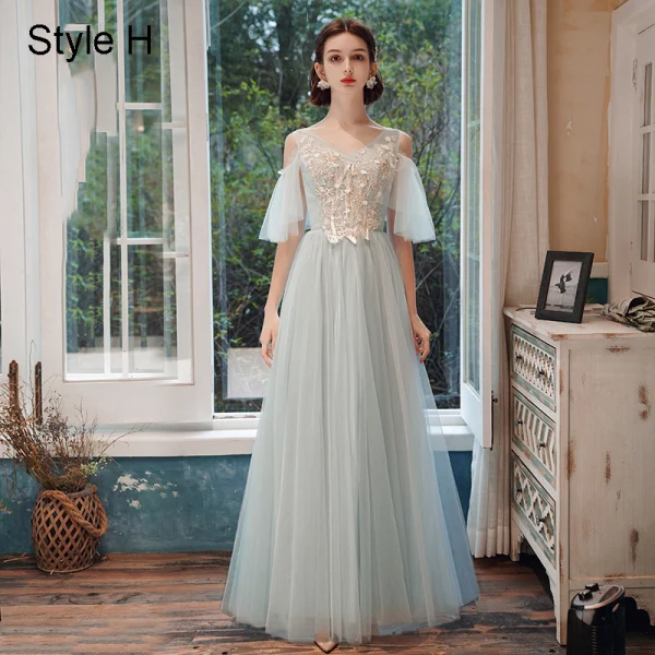 Modest / Simple Blushing Pink Bridesmaid Dresses 2021 A-Line / Princess V-Neck Lace Flower Appliques Short Sleeve Backless Floor-Length / Long Wedding Party Dresses