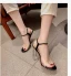Sexy Black Street Wear Womens Sandals 2020 Ankle Strap 9 cm Thick Heels Open / Peep Toe Sandals