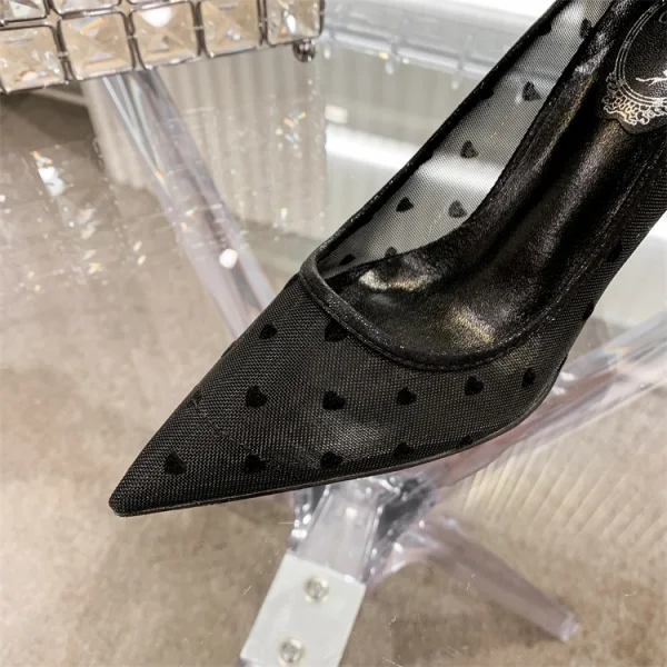Charming Black Cocktail Party Spotted Pumps 2020 10 cm Stiletto Heels Pointed Toe Pumps