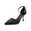 Scintillantes Argenté Soirée Paillettes Sandales Femme 2020 Bride Cheville 7 cm Talons Aiguilles À Bout Pointu Sandales