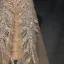 Luxus / Herrlich Champagner Abendkleider 2018 A Linie Handgefertigt Perlenstickerei Pailletten Stehkragen Rückenfreies Ärmellos Sweep / Pinsel Zug Festliche Kleider