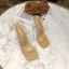 Transparent White Street Wear Crystal Womens Sandals 2020 9 cm Thick Heels Open / Peep Toe Sandals