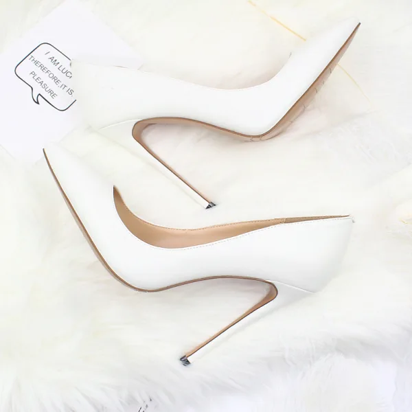 Fine Brun Kontor OL Pumps 2020 12 cm Stiletthæler Spisse Pumps
