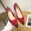 Simple Vêtement de rue Talon Bas Escarpins 2020 4 cm Talons Épais À Bout Pointu Escarpins