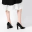 Mooie / Prachtige Zwarte Kantoor OL Leer Pumps 2020 Lakleer 8 cm Dikke Hak Spitse Neus Pumps