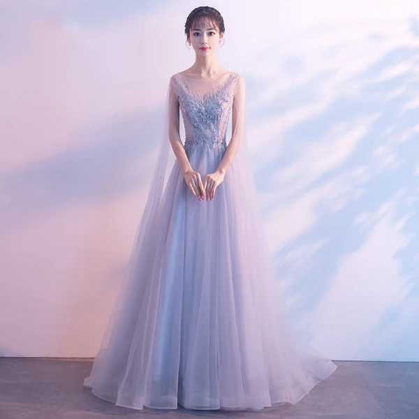 Elegante Candy Roze Doorzichtige Avondjurken 2018 A lijn Ronde Hals Mouwloos Appliques Kant Kralen Watteau Train Ruche Ruglooze Gelegenheid Jurken