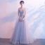 Elegante Candy Roze Doorzichtige Avondjurken 2018 A lijn Ronde Hals Mouwloos Appliques Kant Kralen Watteau Train Ruche Ruglooze Gelegenheid Jurken