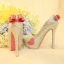 Charmant Argenté Faux Diamant Chaussure De Mariée 2020 Noeud Cuir Imperméables 14 cm Talons Aiguilles À Bout Rond Mariage Escarpins
