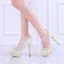 Sexy Ivory Pearl Rhinestone Wedding Shoes 2020 Leather Waterproof 14 cm Stiletto Heels Round Toe Wedding Pumps