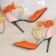 Mooie / Prachtige Oranje Straatkleding Suede Sandalen Dames 2020 X-Strap 10 cm Naaldhakken / Stiletto Spitse Neus Sandalen