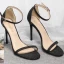 Sexy Gold Glitter Evening Party Womens Sandals 2020 Ankle Strap Sequins 10 cm Stiletto Heels Pointed Toe Sandals