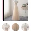 Chic / Beautiful Champagne Bridesmaid Dresses 2018 A-Line / Princess Appliques Bow Lace Backless Floor-Length / Long Wedding Party Dresses