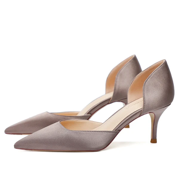 Modest / Simple Multi-Colors Office OL Silk Satin Womens Shoes 2021 6 cm Stiletto Heels Pointed Toe High Heels